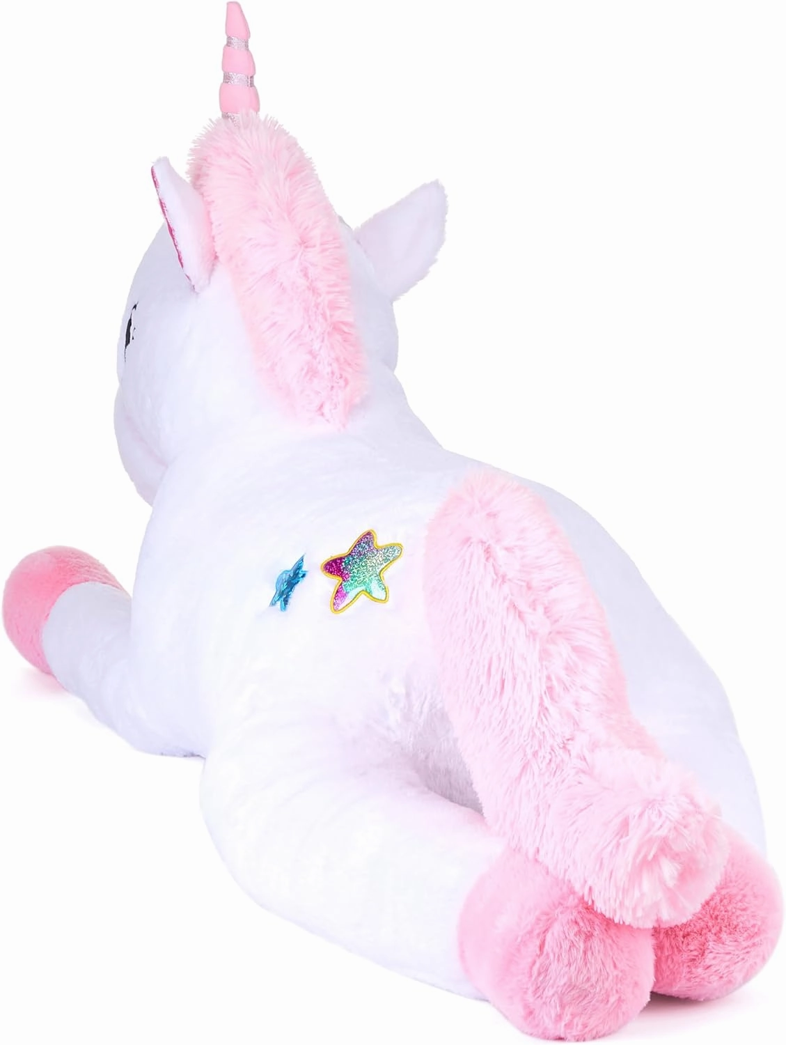 IKASA Giant Unicorn Stuffed Animal Plush Toy,Large Cute Jumbo Soft Toys,Huge Big Size Plushy Fluffy Fat Oversized Plushie,Gifts for Kids Girls Boys Girlfriend (White, 43 inches)