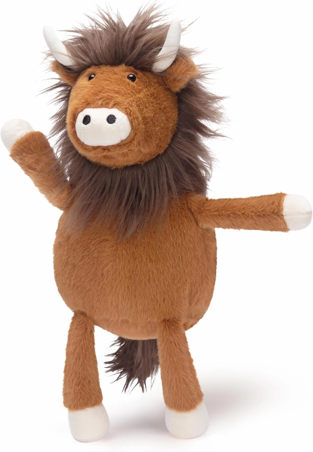 IKASA Highland Cow Stuffed Animals Plush Toys,Cuddly 15.5" Cute Plushie Soft Small Plushy Fluffy Toy, Gifts for Family Kids Girls Boys Children