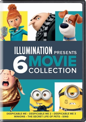 Illumination Presents: 6-Movie Collection (Despicable Me / Despicable Me 2 / Despicable Me 3 / Minions / The Secret Life of Pets / Sing) [DVD]