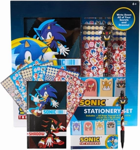 Innovative Designs Sonic Stationery Set for Kids, Sonic Journal, Stickers, Ballpoint Pen, Sticky Tabs, 60 Lined Pages