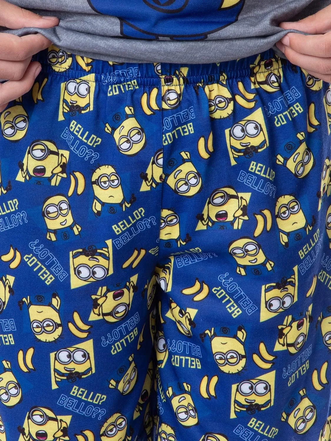 INTIMO Despicable Me Boys' Minions Bello? Raglan Sleep Pajama Set Shorts Shirt