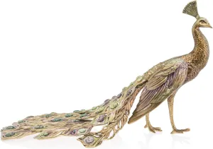 Jay Strongwater Theseus Grand Peacock Figurine