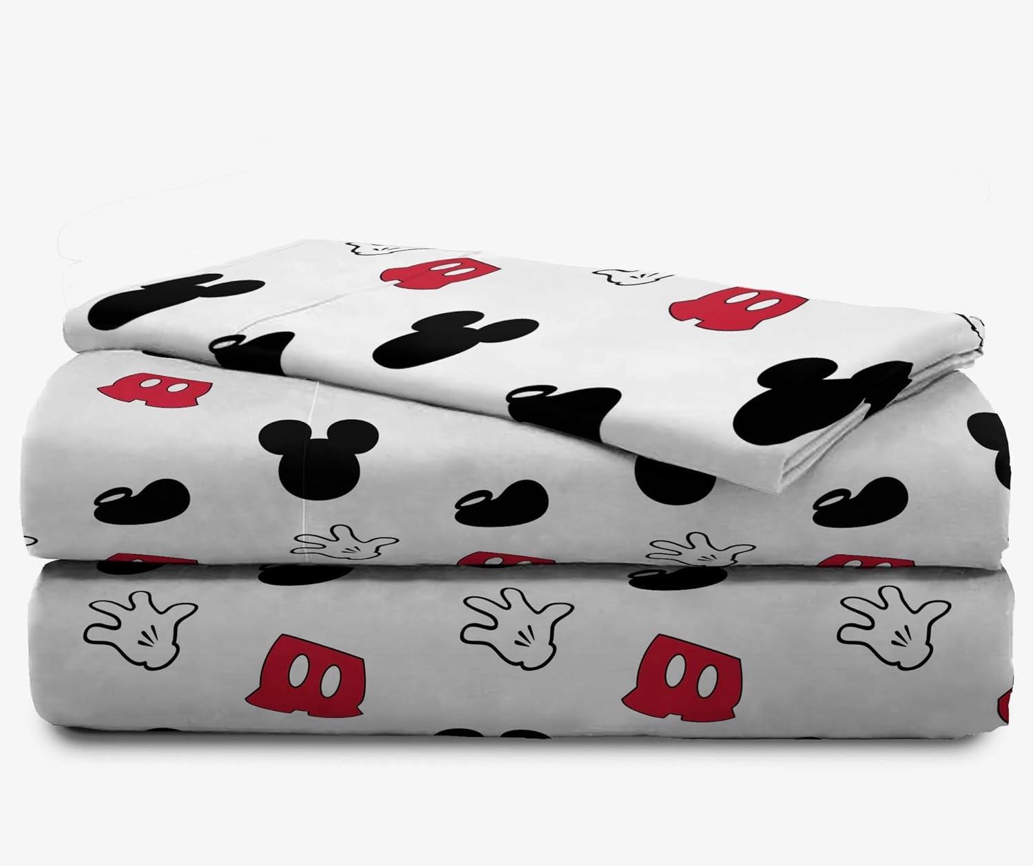 Jay Franco Disney Mickey Mouse Cute Faces Twin Sheet Set - Super Soft and Cozy Kid’s Bedding - Fade Resistant Polyester Microfiber Sheets (Official Disney Product)