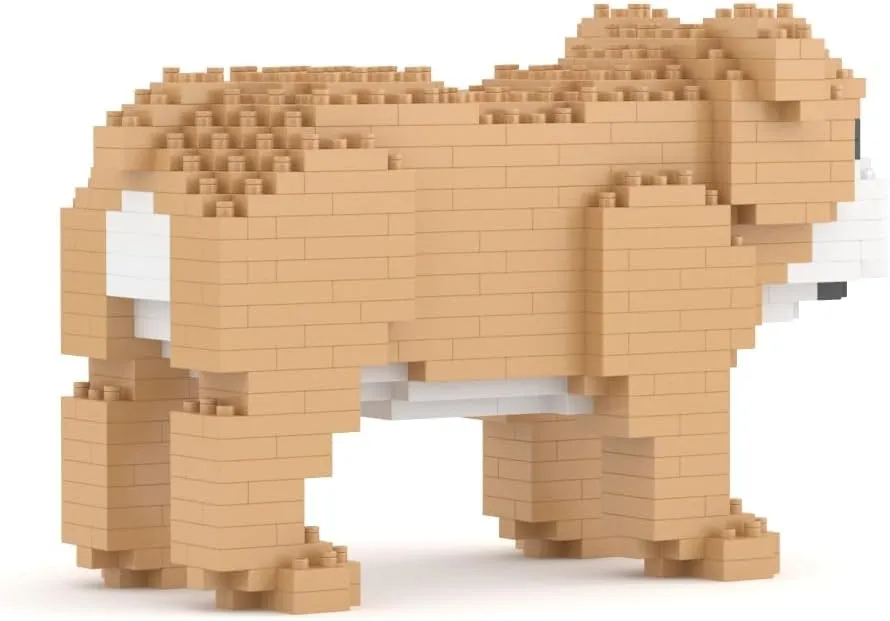 JEKCA English Bulldog Mini 01S | Mini Dog Plastic Building Blocks | Age 14 
