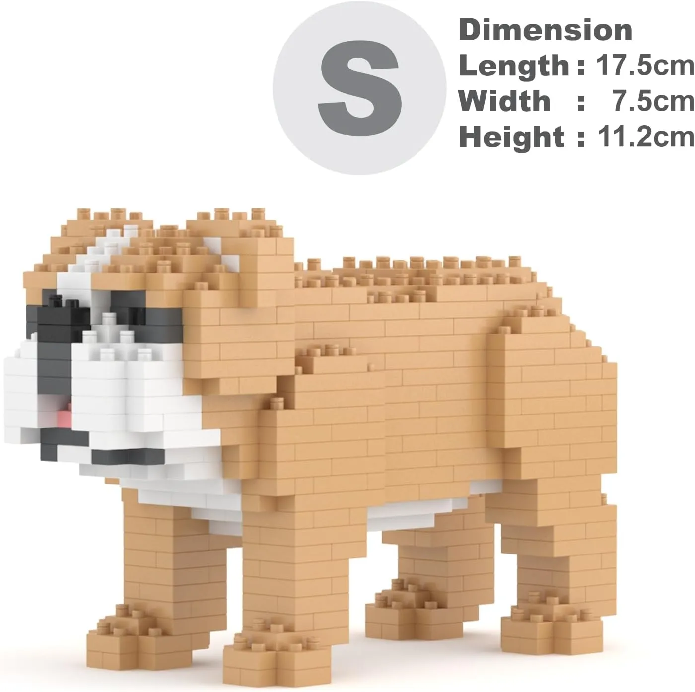 JEKCA English Bulldog Mini 01S | Mini Dog Plastic Building Blocks | Age 14 