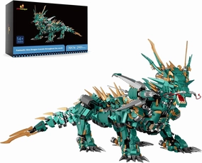 JMBricklayer Dragon Toy Building Set for Adults 70174, Creative Green Mechanical Dragon Animal Building Model Collectible, Home Festival Decor Display Set, Building Toy for Boys Girls Teens
