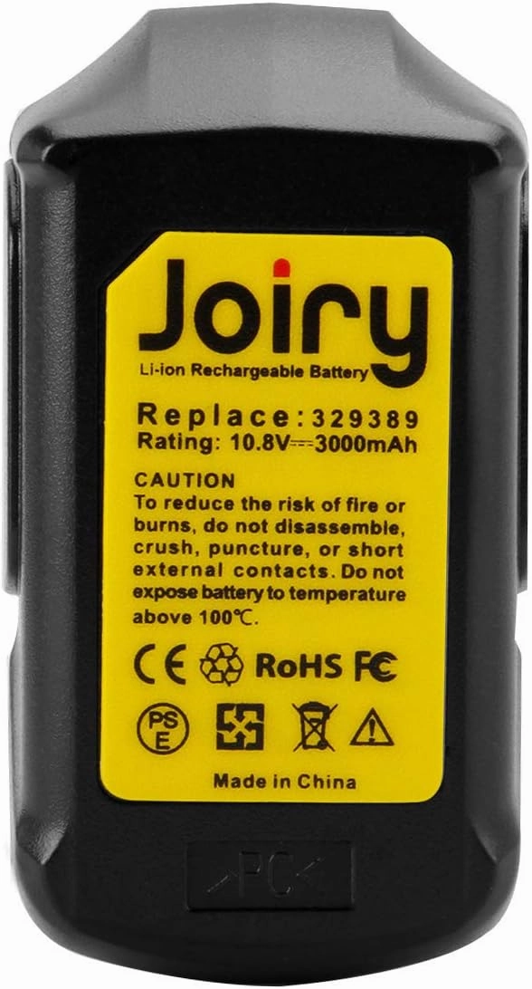 Joiry 10.8V-12V 2500mAh Replacement Li-ion Battery Compatible with Hitachi BCL1015 BCL1015S 331065 329369 329370 329371 329389 (2-Pack(4.0A))