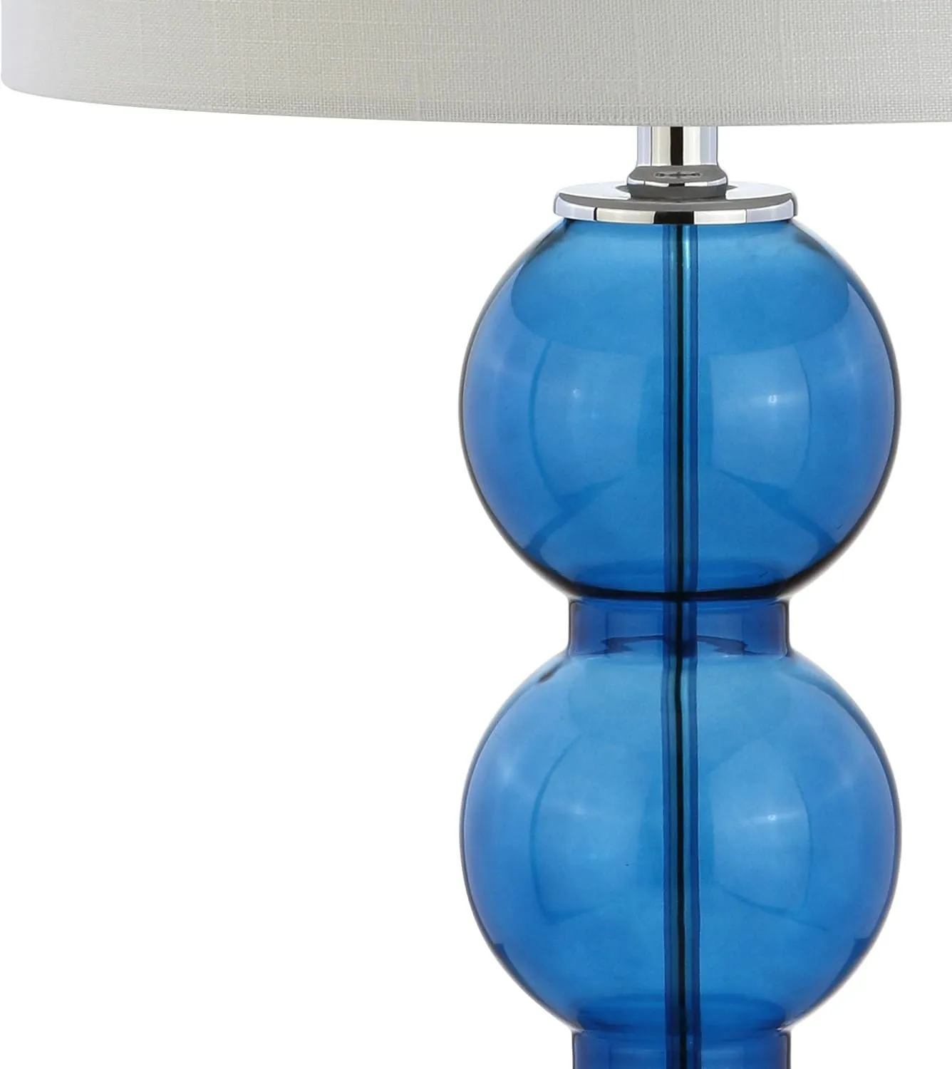 JONATHAN Y JYL1070E-SET2 Set of 2 Table Lamps Bella 27" Glass Triple-Sphere LED Table Lamp Contemporary Bedside Desk Nightstand Lamp for Bedroom Living Room Office College Bookcase, Cobalt Blue
