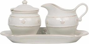 Juliska Berry & Thread Whitewash Tea and Coffee (Sugar and Creamer Set/3pc)