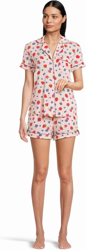 kate spade new york Women's Short Sleeve Boxer Pj Set