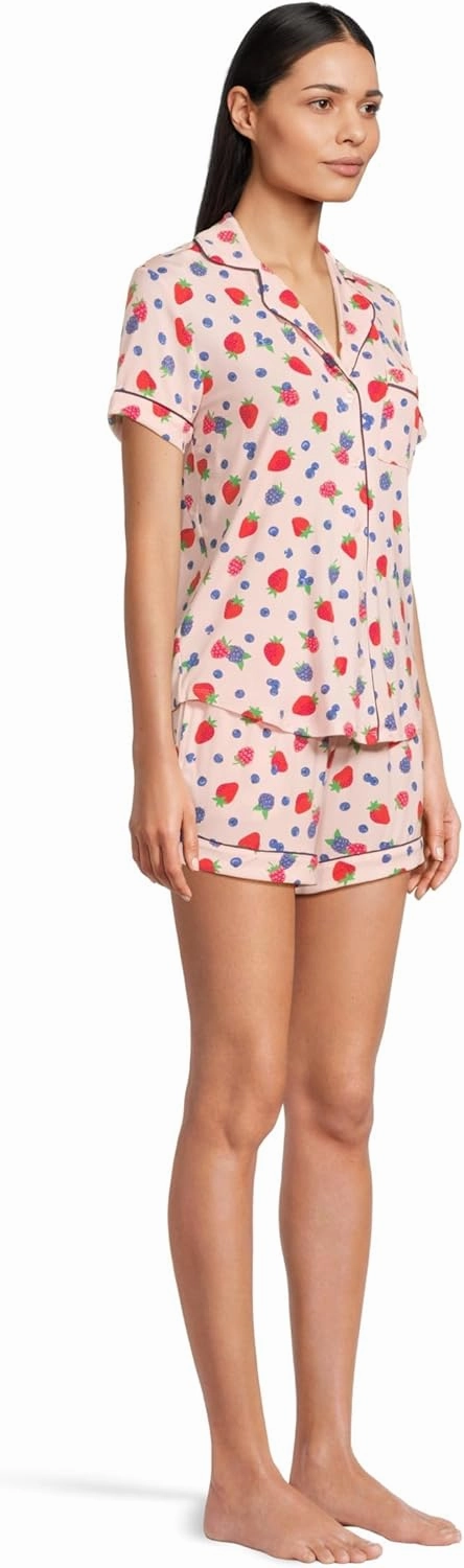 kate spade new york Women's Short Sleeve Boxer Pj Set