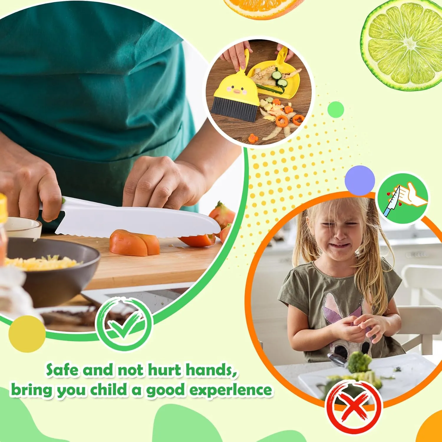 Kids Knife Set for Real Cooking - Toddler Knife Set, Montessori Kids Kitchen Knife Set Toys & Gifts for 3-12 Year Old Girl Boy - Kids Chef Safe Set, Kids Cooking Sets with Cutting Board Wooden Knife