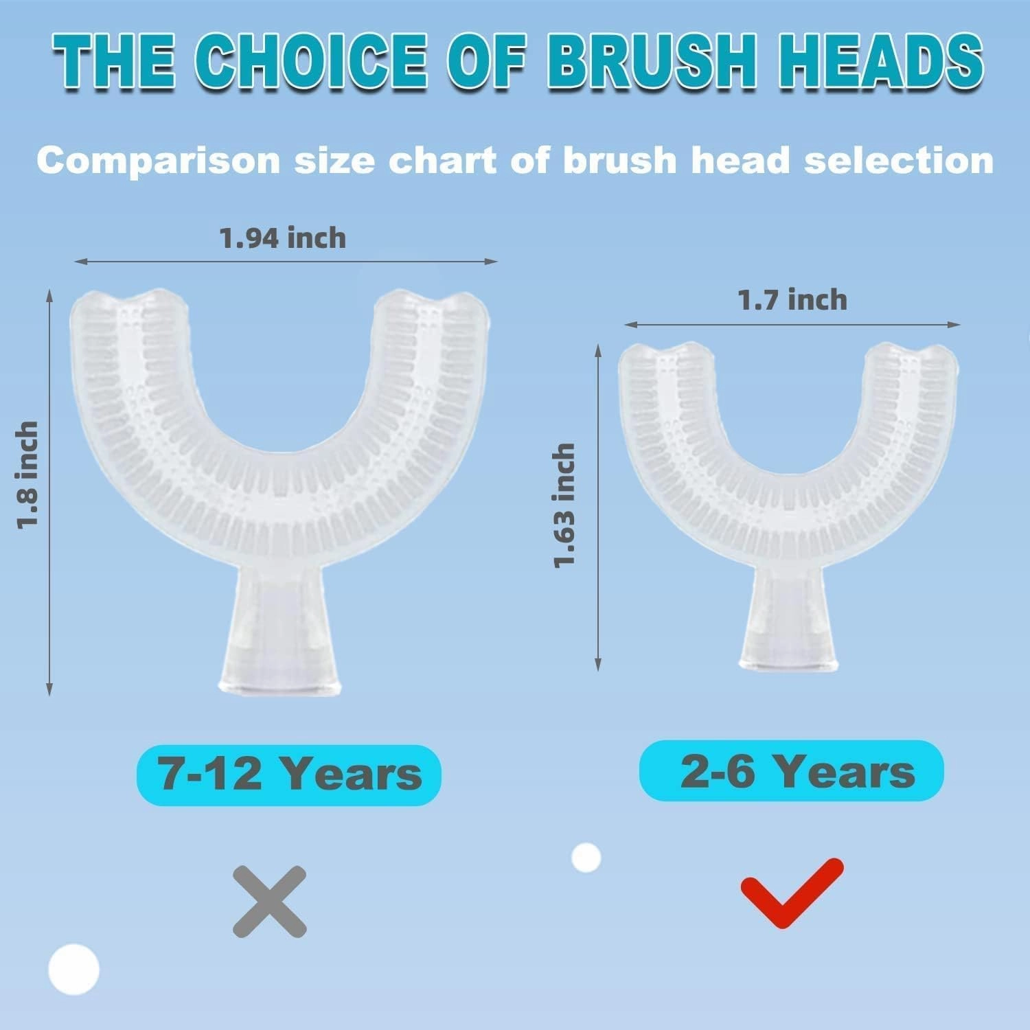 Kids U-Shaped Electric Toothbrush,Automatic Massage Toothbrush with U-Type, Cartoon Electric Toothbrush with Three Types of Brush Heads,Battery Operated,Design for 2-6 Years,White and Yellow, 2 Pieces