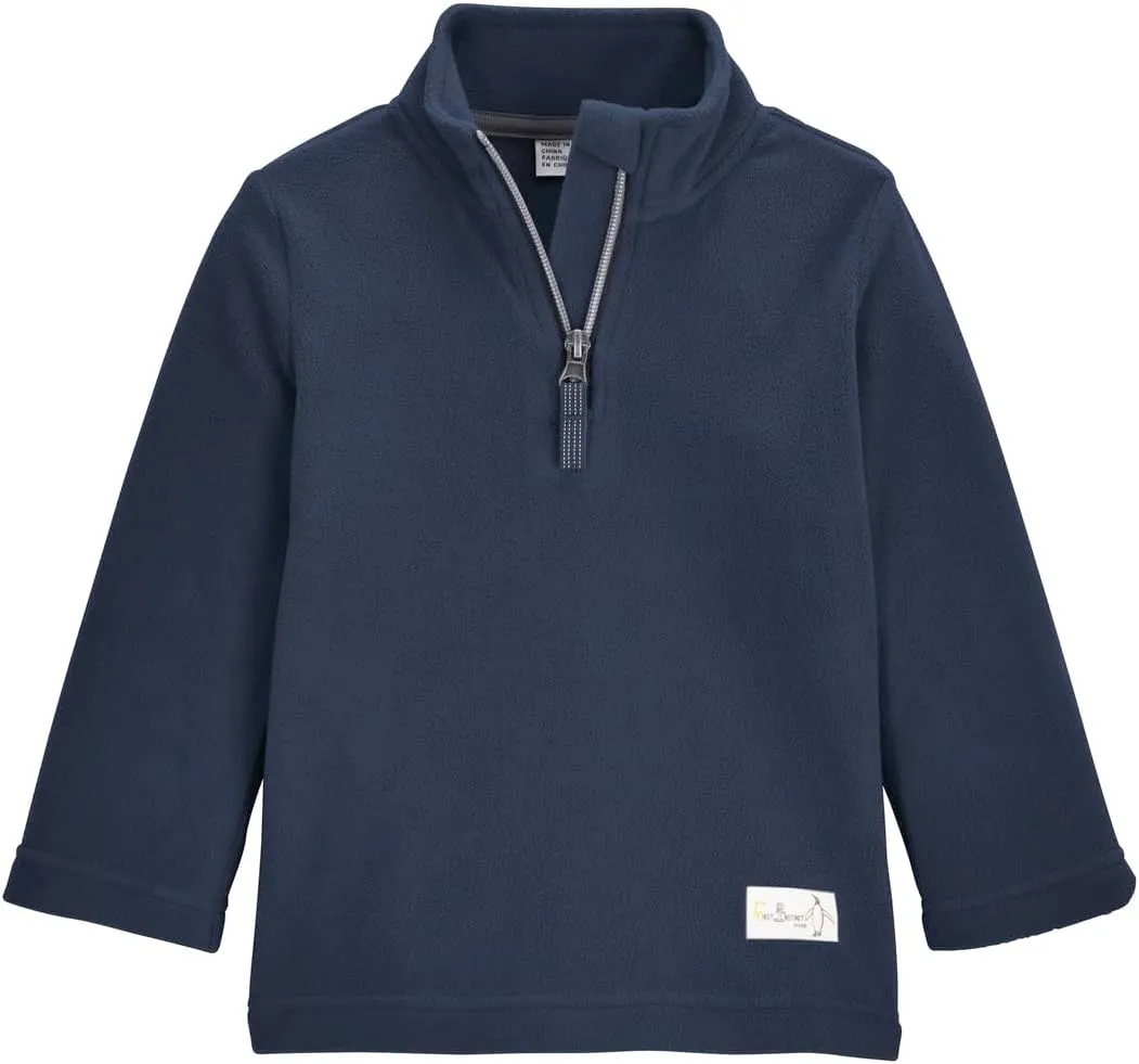 killtec Mini Fleece 1/4-Zip Fleece Mid-Layer (Little Kid's), Dark Navy/Blue, 2