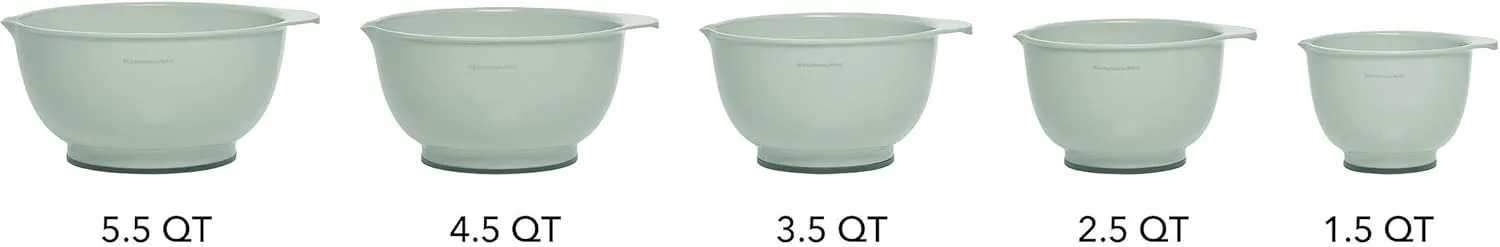 KitchenAid - KE178OSPIA KitchenAid Classic Mixing Bowls, Set of 5, Pistachio
