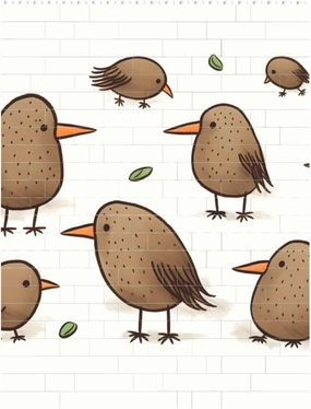 Kiwi Birds Cute Building Block Puzzle Personalized Building Bricks for Adults Block Puzzle Building DIY Brick Block Puzzles Valentine's Day Gifts for Home Decor Brick Puzzle