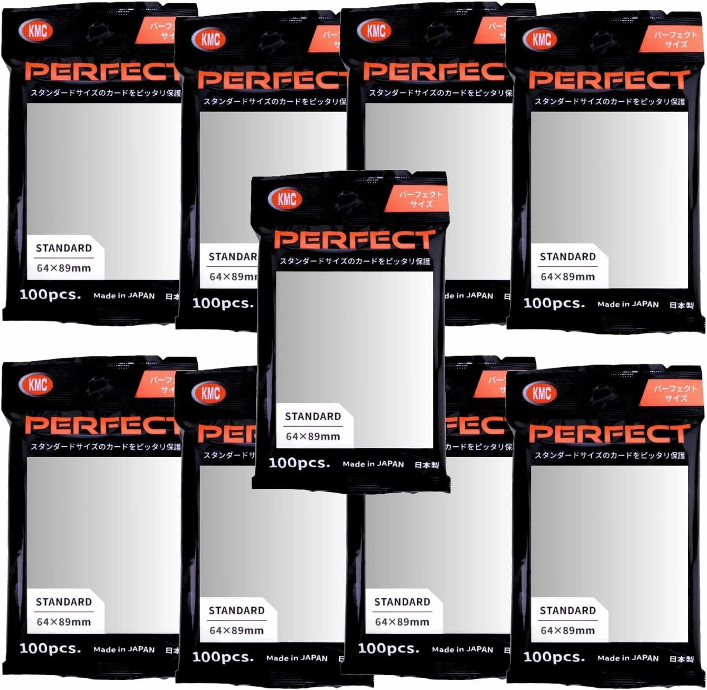 KMC 100 pochettes Card Barrier Perfect Size Soft Sleeves, 9 Packs/Total 900 pochettes