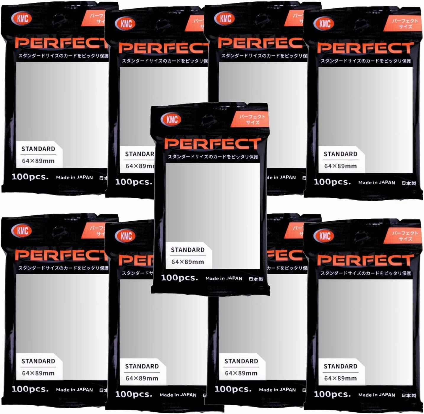 KMC 100 pochettes Card Barrier Perfect Size Soft Sleeves, 9 Packs/Total 900 pochettes