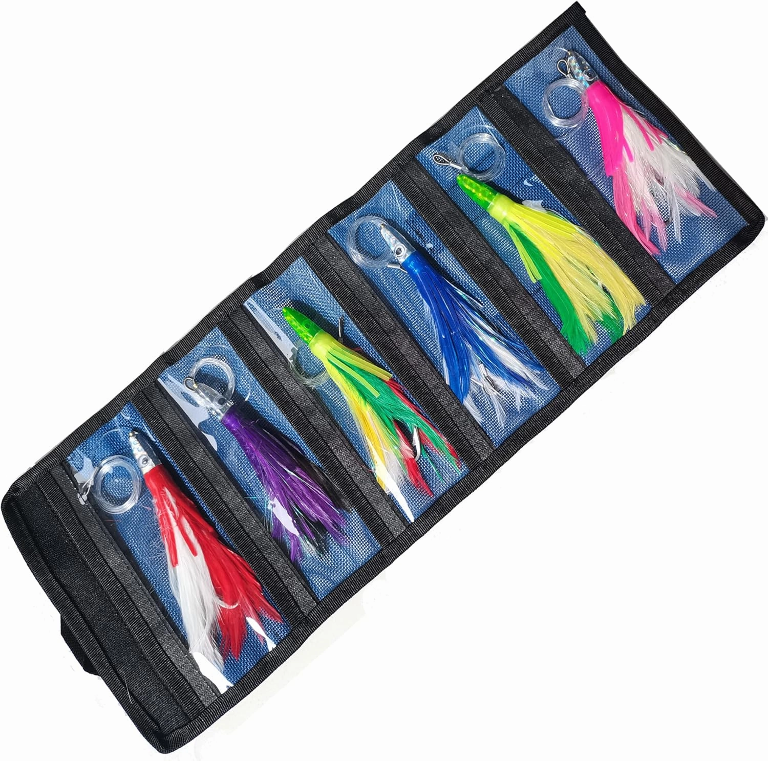 Kmucutie Set of 6 pcs 9 inch / 7 inch / 6.5 inch trolling Lure Marlin Tuna Dolphin Shark Big Game deep sea Fishing Lures Included Mesh Bag
