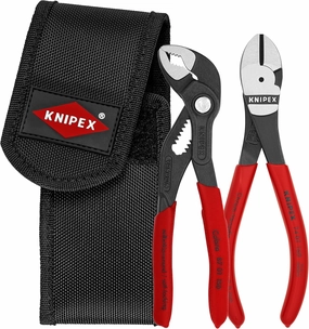 KNIPEX Tools - 2 Piece Mini Pliers In Belt Pouch (74 01 160 & 87 01 125) (002072V02)