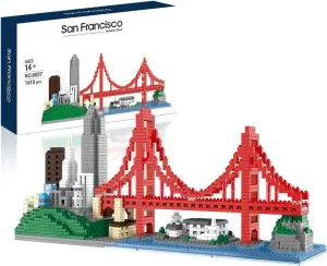 Komvoor Architecture Skylines Micro Mini Block San Francisco Building Model Set Present Toy for Kids and Adults Ages of 14  1610pieces