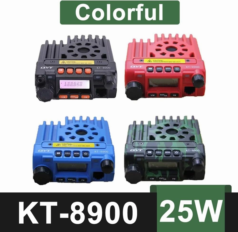 KT-8900 Mic Mini Car Mobiel Radio VHF/UHF Dual Band 25 Watts 200CH Transceiver Receiver Dual Standby Long Range Camo