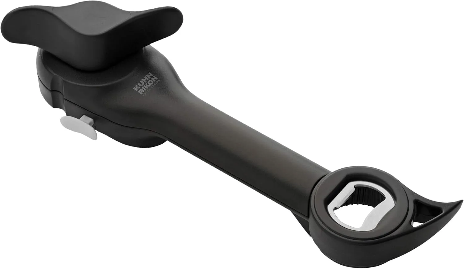 Kuhn Rikon Auto Safety Master Opener for Cans, Bottles and Jars, 9 x 2.75 inches, Black