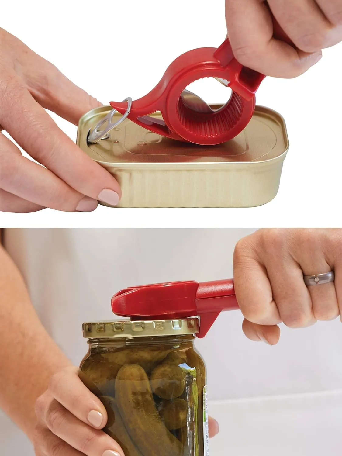Kuhn Rikon Auto Safety Master Opener for Cans, Bottles and Jars, 9 x 2.75 inches, Black