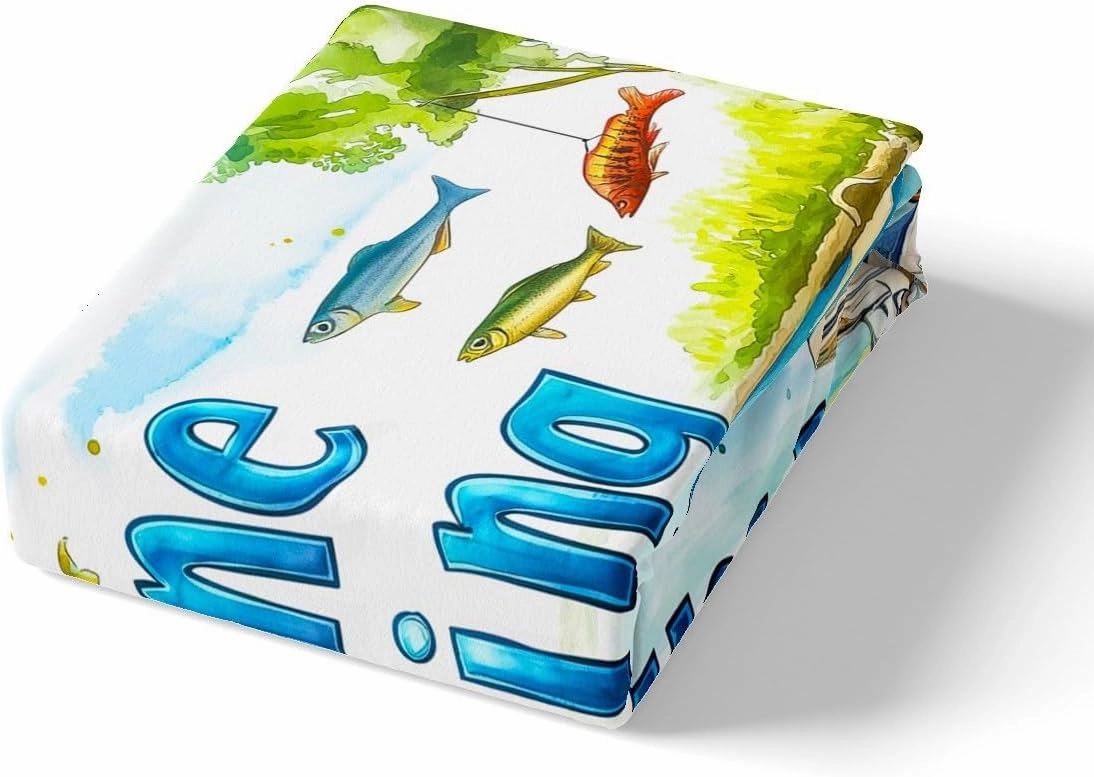 Lakeside Fishing Duvet Cover Sets(NO Comforter),Camping Adventure Comforter Cover for Kids Adults Youth Bedroom Decor,Kids Boys Coastal Boat Bedding Set,Fisherman Fishing Quilt Cover,Queen