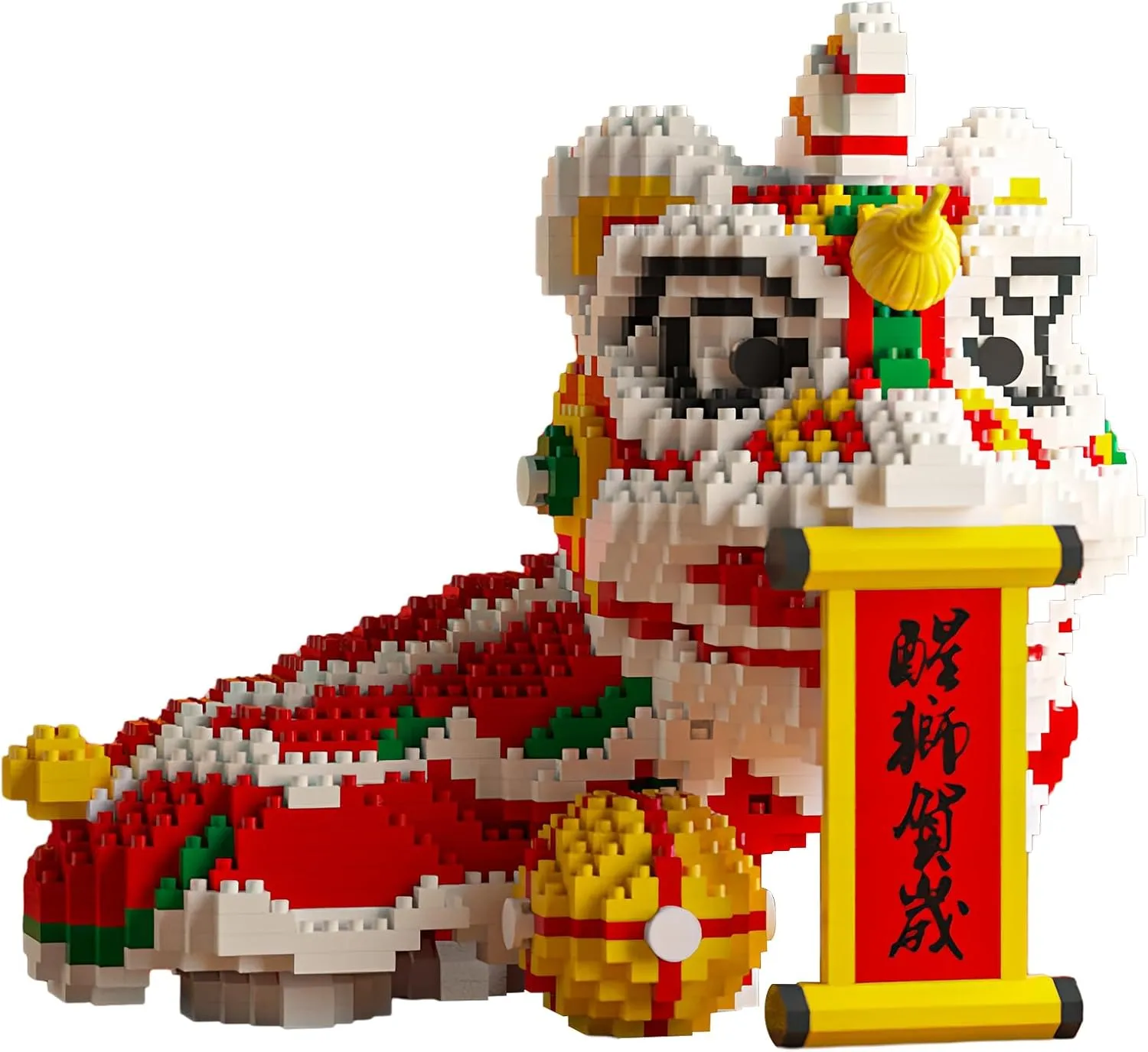 Larcele Micro Building Blocks Set, DIY Mini 3D Building Toy Bricks,2500 Pieces KLJM-08 (Lion)