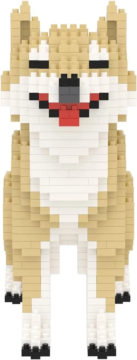 Larcele Micro Dog Building Blocks Mini Pet Building Toy Bricks, 814 Pieces KLJM-02(Female Shiba Inu)