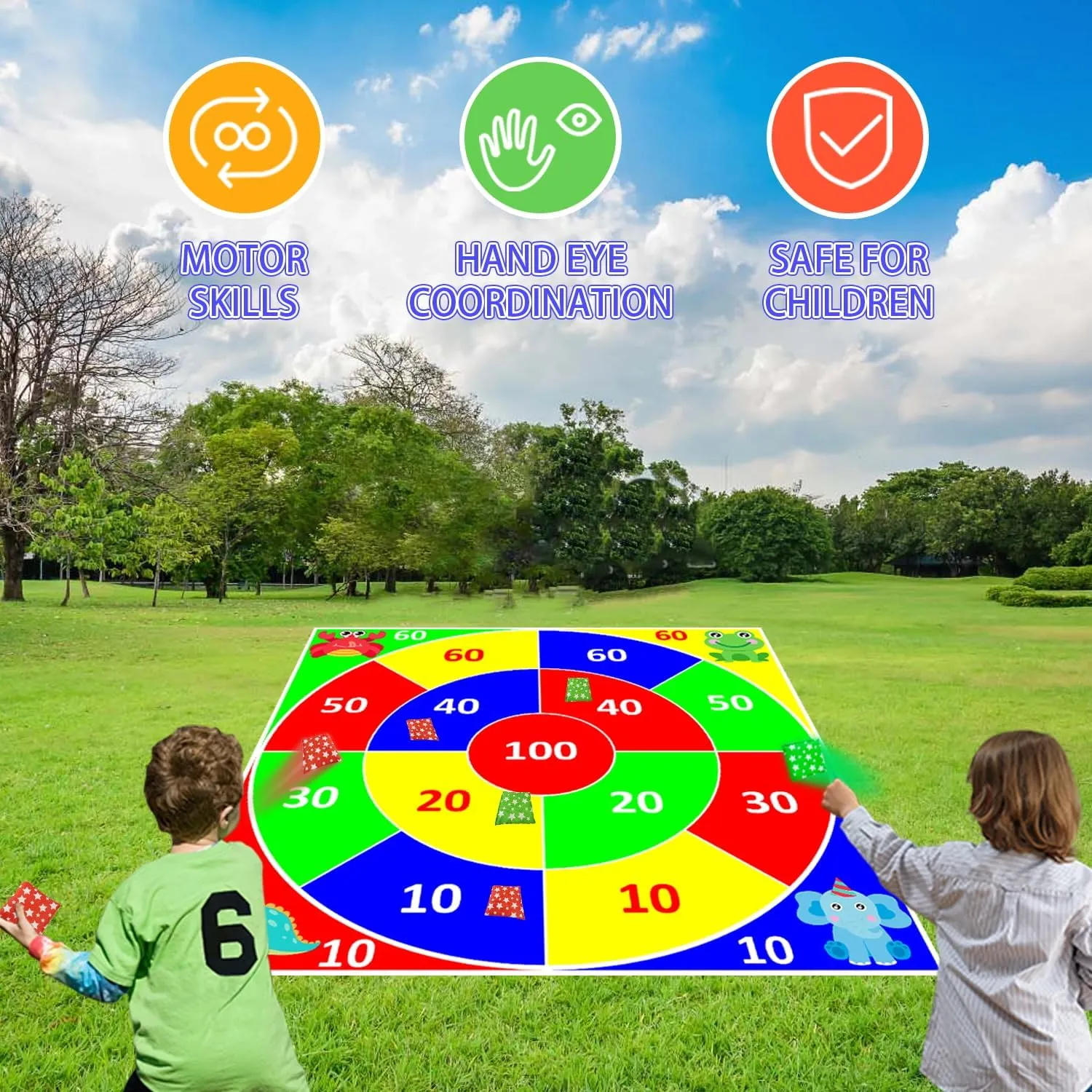 Large Kid Safety Toss Game Game, Family Party Party Supplies for Kids, Gift for Boys Birthday or Christmas for 3 4 5 6 7 8 9 10 11 12 Year Old Boy Girl Adult Birthday