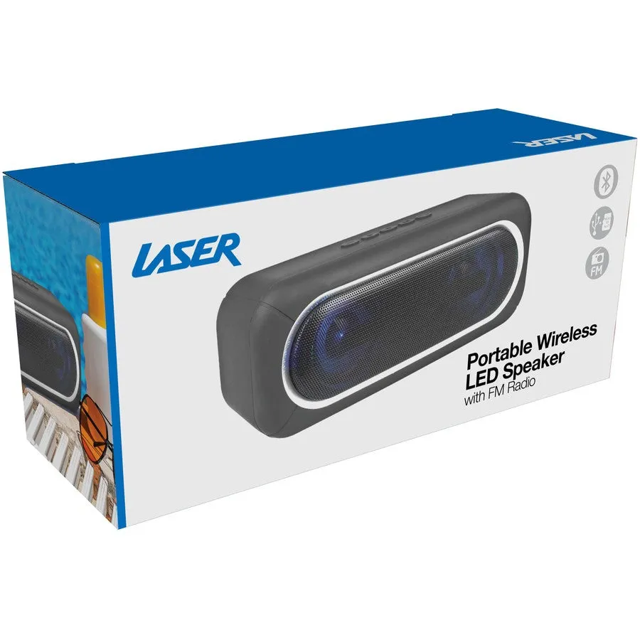 Laser Bluetooth TWS Groove Speaker Grey