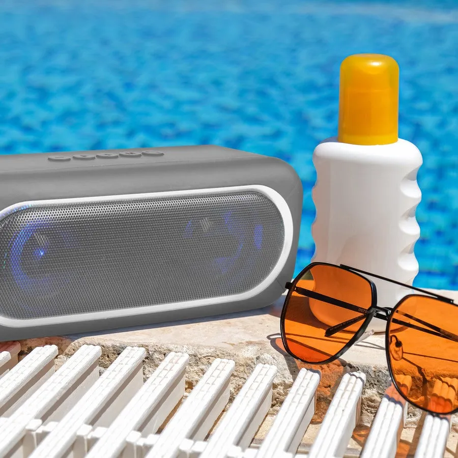Laser Bluetooth TWS Groove Speaker Grey