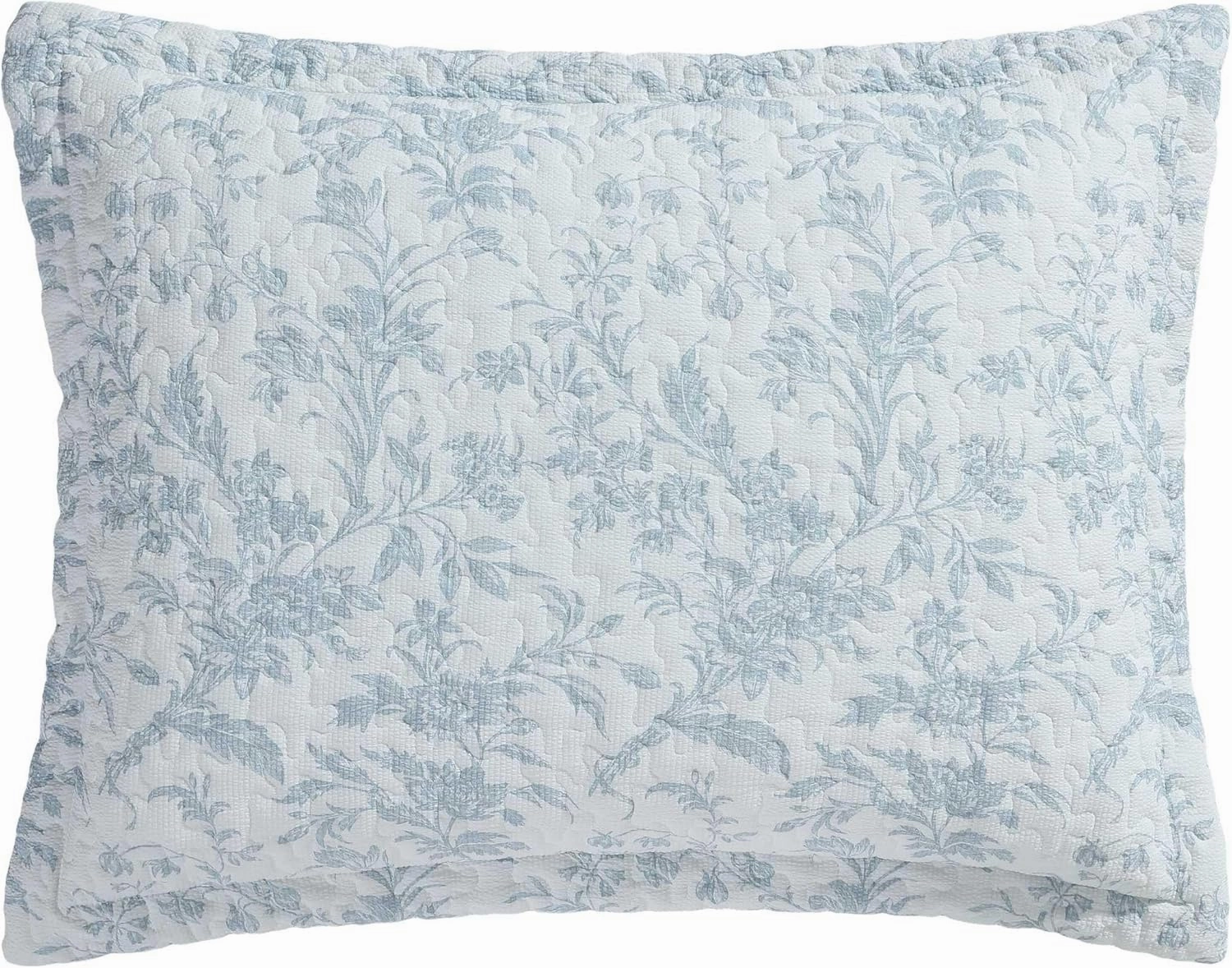 Laura Ashley - King Quilt Set, Textured Seersucker Bedding with Matching Shams, Reversible Bedding Essentials (Amberly Pastel Blue, King)