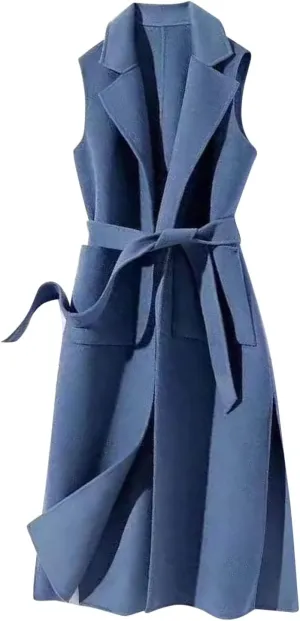 LCMTWX Winter Coats for Women Winter Office Sleeveless Button Woolen Jacket Coat Long Coats for Women Dressy Winter Coat
