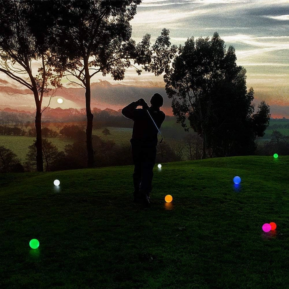 LED Light up Golf Balls, Glow in The Dark Night Glow Golf Balls