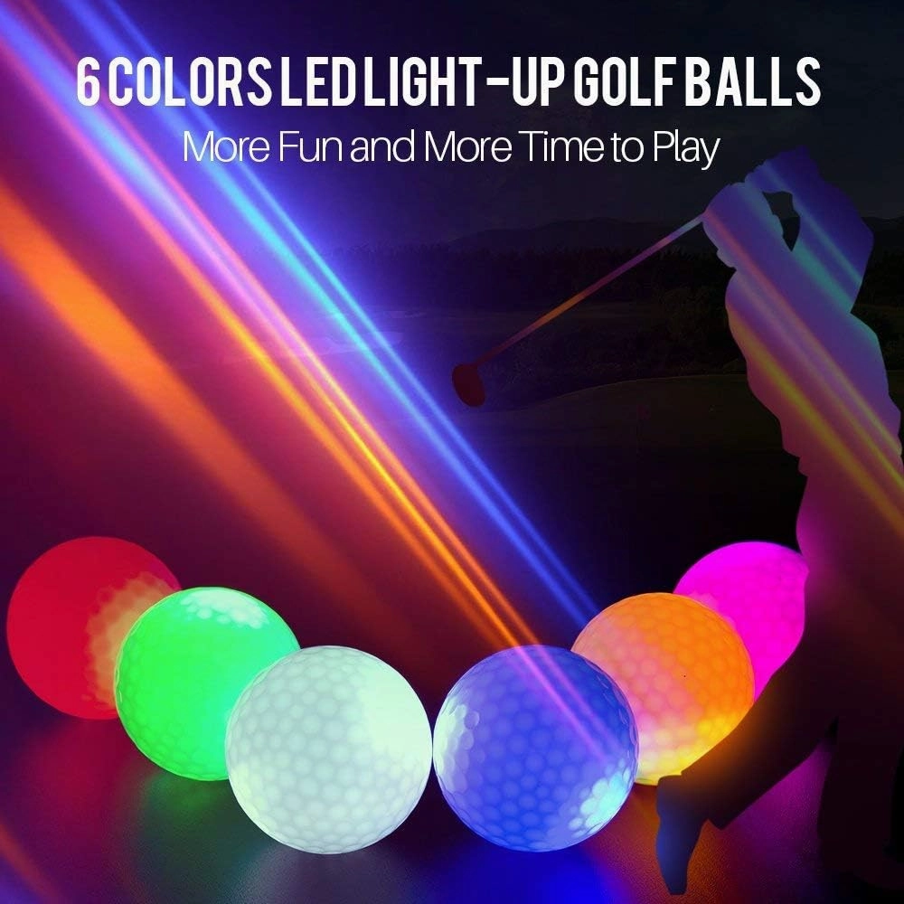 LED Light up Golf Balls, Glow in The Dark Night Glow Golf Balls