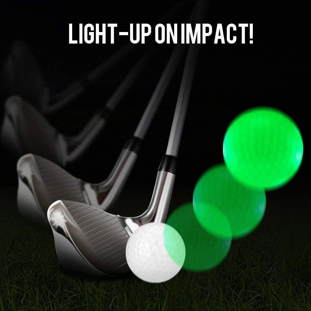 LED Light up Golf Balls, Glow in The Dark Night Glow Golf Balls