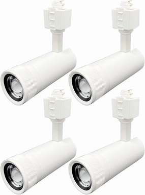LED Track Lighting Heads Compatible with Single Circuit H Type Rail Ceiling Spotlight for Accent Task Wall Art Exhibition Lighting 15W White Painted 3000K White