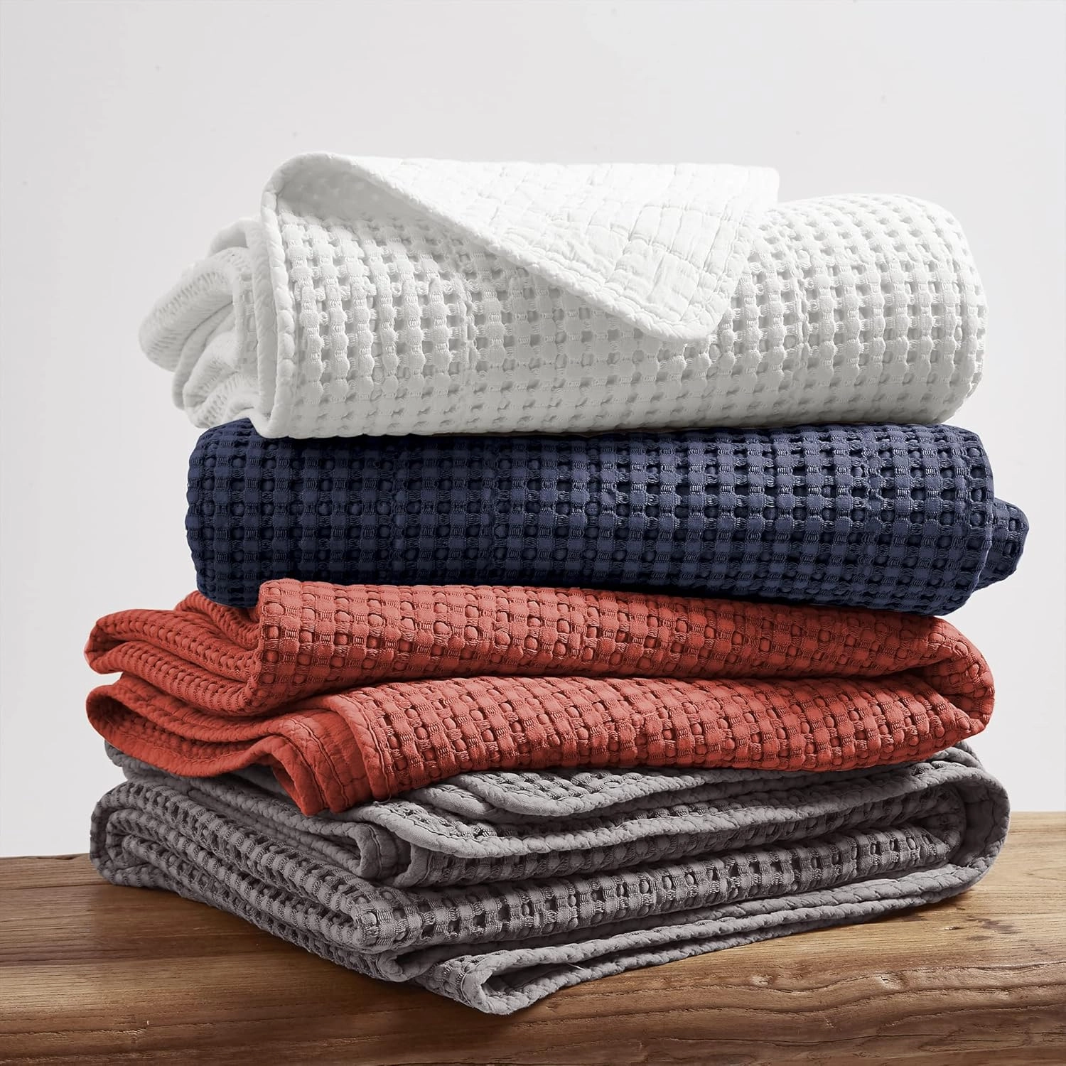 Levtex Home - Mills Waffle - King/Cal King Quilt Set - Charcoal Cotton Waffle - Quilt Size (106 x 92in.), Sham Size (36 x 20in.)