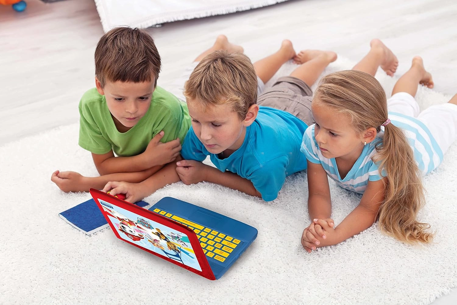 Lexibook, PAW Patrol Educational Computer Bilingual French/Dutch Girls Toy with 124 Activities for Learning, Fun and Playing Piano, Blue/Red, JC598PAi10
