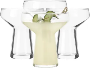 Libbey Stemless Margarita Glasses Set of 4, Classic, Lightweight Mixed Cocktail Glasses Set, Large Margarita Glasses Set for Cinco de Mayo, Parties