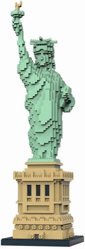 Liberty Enlightened USA Statue of Liberty Micro Mini Building Blocks Inspiring Creativity and Celebrating History Children Toys Adult Construction Bricks