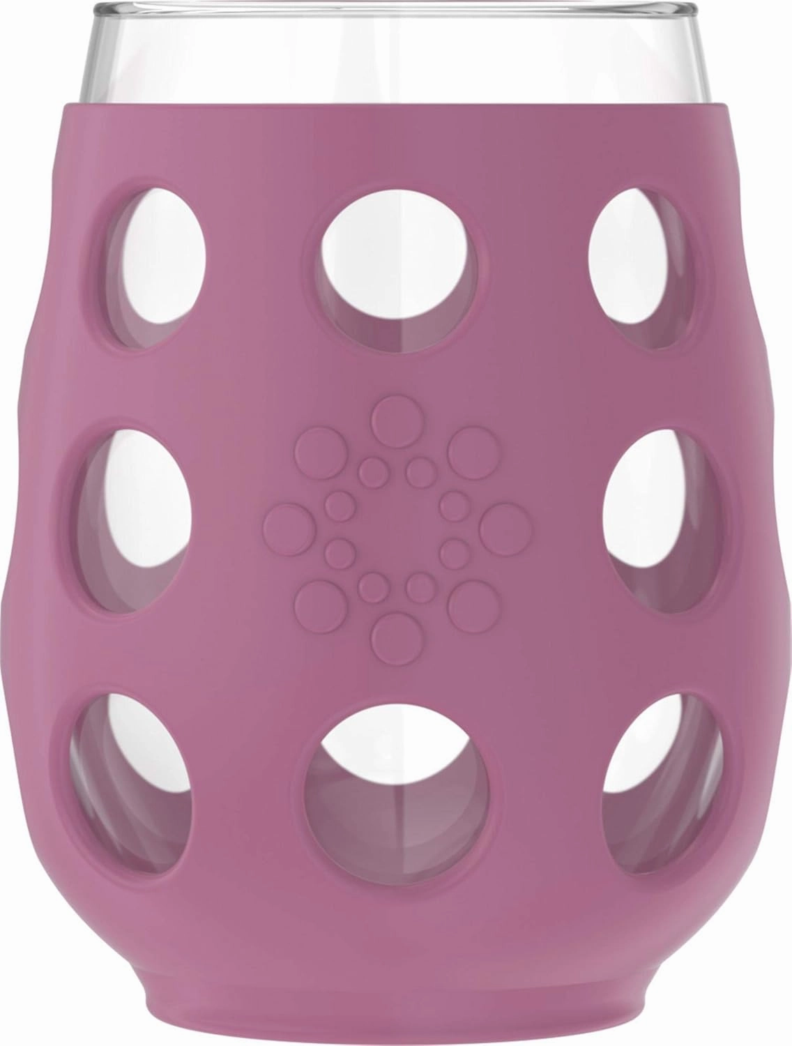 Lifefactory Wine Glass Set with Protective Silicone Sleeve, 2 Count (Pack of 1), Wisteria