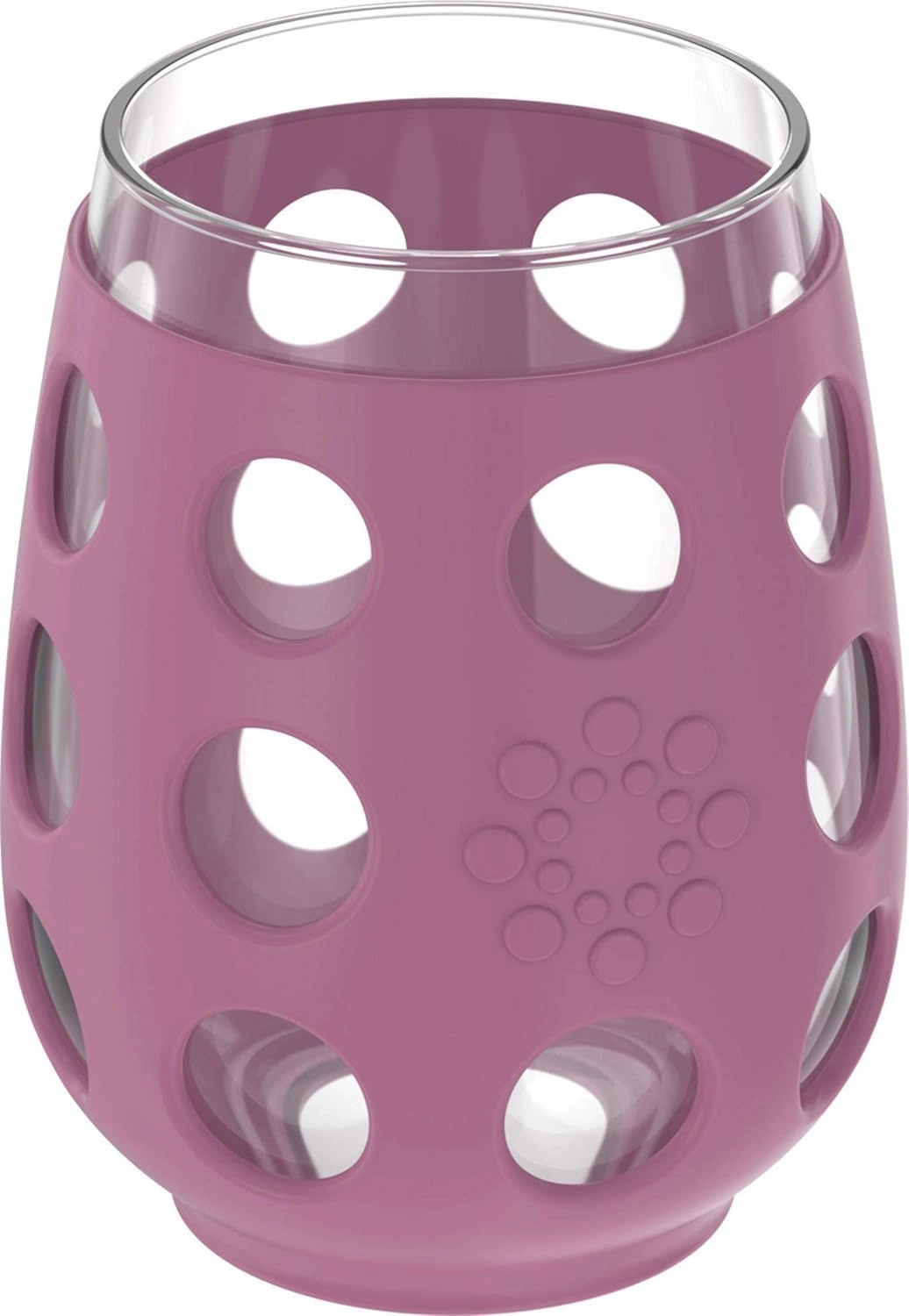 Lifefactory Wine Glass Set with Protective Silicone Sleeve, 2 Count (Pack of 1), Wisteria