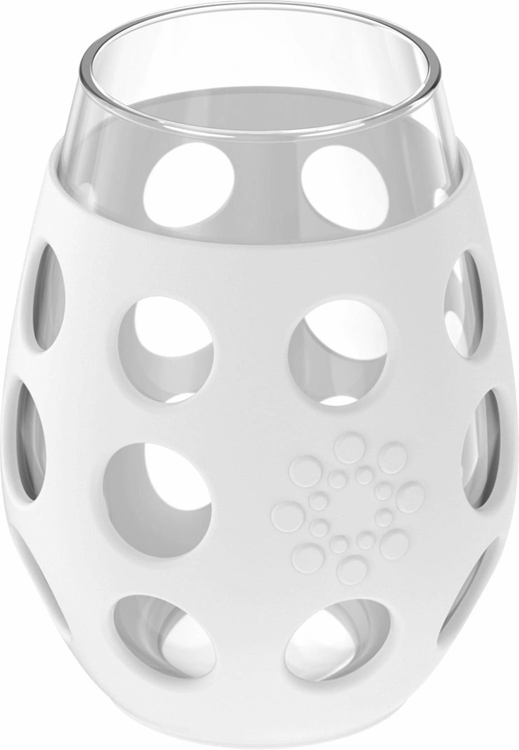 Lifefactory Wine Glass with Protective Silicone Sleeve, 4 Count (Pack of 1), White