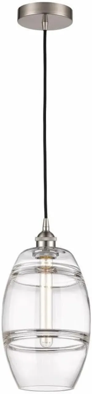 Lighting VAZ - 1 Light Cord Hung Mini Pendant in Industrial Style-9.88 Inches Tall and 8 Inches Wide-Brushed Satin Nickel Finish-