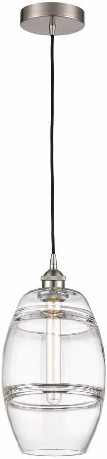 Lighting VAZ - 1 Light Cord Hung Mini Pendant in Industrial Style-9.88 Inches Tall and 8 Inches Wide-Brushed Satin Nickel Finish-