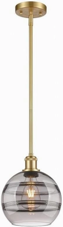 Lighting Rochester - 1 Light Stem Hung Mini Pendant in Industrial Style-9.88 Inches Tall and 8 Inches Wide-Satin Gold Finish-Ligh